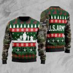 2022 Veteran Christmas Ugly Sweater: Unifinz Army Camo Green – United States Army
