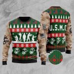 2022 Marine Corps Camo Green Veteran Christmas Ugly Sweater – Unifinz Veteran Sweater