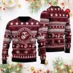 2022 Unifinz Veteran Sweater: Marine Corps Seal Stars Christmas Pattern – Ugly Sweater