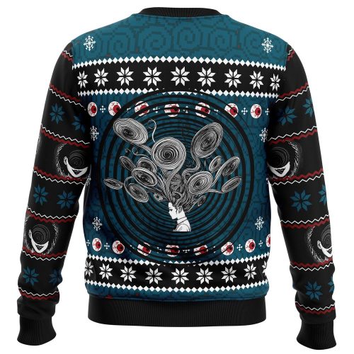 Spooky Uzumaki Junji Ito Ugly Christmas Sweater: Festive Horror Fashion