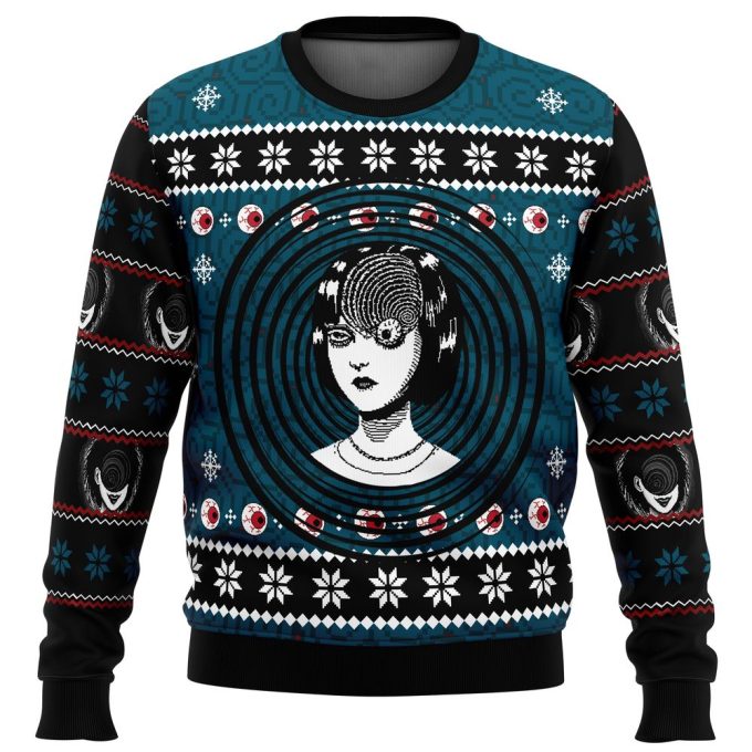 Ghoulishly Festive Uzumaki Junji Ito Ugly Christmas Sweater – Unique & Eye-catching Holiday Attire