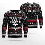 Topgun-Inspired Veteran Sweater: Black and White Ugly Christmas Sweater