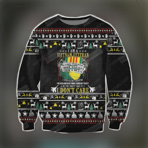 Vietnam Veteran Sweater – Bold & Unapologetic Black Ugly Sweater