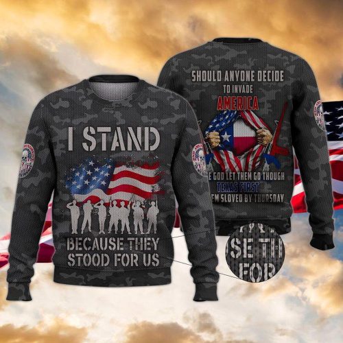 Stylish Veteran Ugly Christmas Sweater for Men & Women Adult Sizes US5980