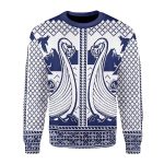Viking Dragon Boat Christmas Sweater