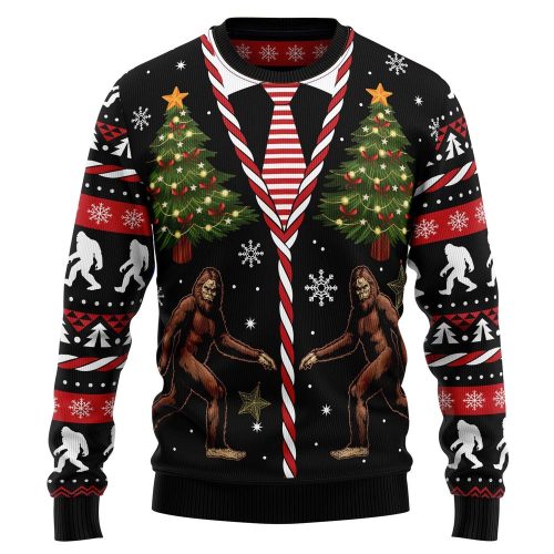 Vintage Bigfoot Christmas Sweater – Unisex Crewneck for Ugly Christmas – Unique & Festive!