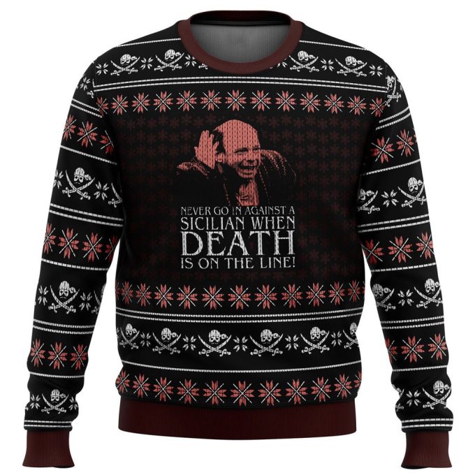 Get Festive with Vizzini s Princess Bride Ugly Christmas Sweater – Perfect Holiday Attire!