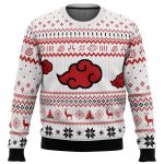 Get Festive with the White Christmas Akatsuki Sweater – Perfect for a Stylish Holiday Look!