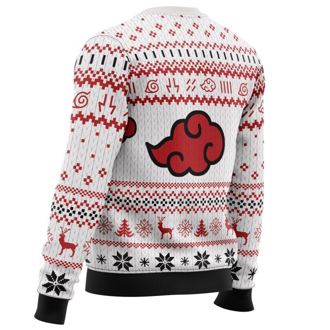 Get Festive with the White Christmas Akatsuki Sweater – Perfect for a Stylish Holiday Look!