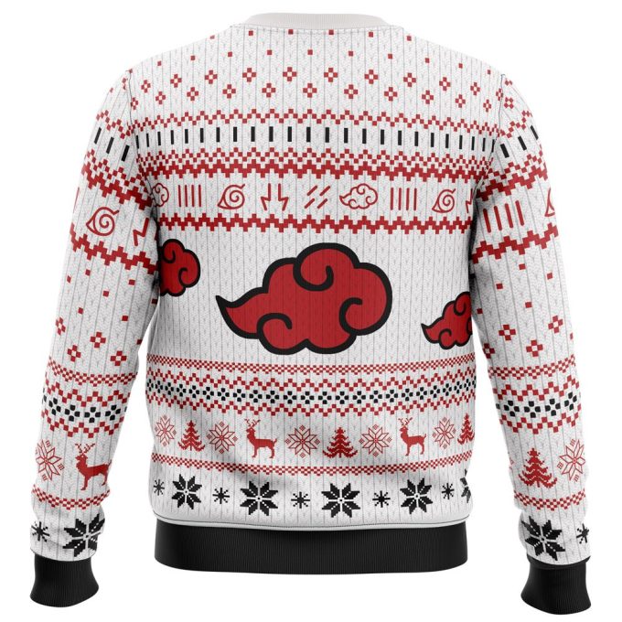 Get Festive with the White Christmas Akatsuki Sweater – Perfect for a Stylish Holiday Look!