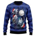 Wolf Moon Christmas Graphic Sweater – Tis The Season Ugly Sweater