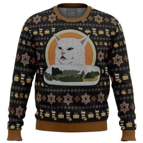 Get Festive with Woman Yelling At Cat Meme V2 Ugly Christmas Sweater – Perfect Holiday Attire!