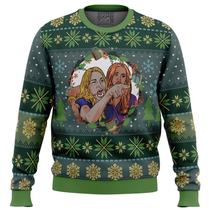 Hilarious Woman Yelling at Cat Parody Ugly Christmas Sweater: Perfect Holiday Gift!