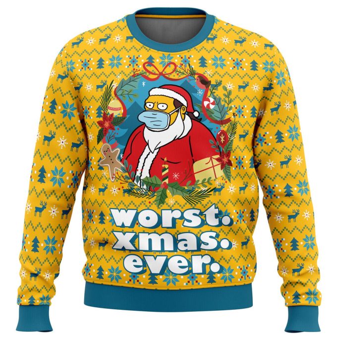 Worst Christmas Ever Simpsons Ugly Sweater – Festive and Fun Holiday Apparel