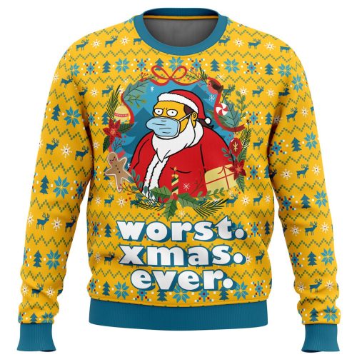 Worst Christmas Ever Simpsons Ugly Sweater - Festive and Fun Holiday Apparel