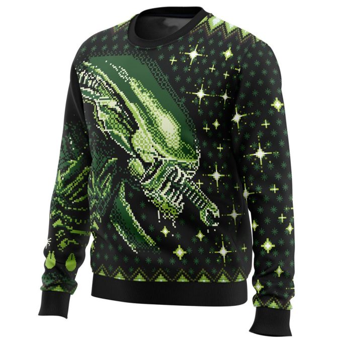 Get Festive with Xenomorph Alien Ugly Christmas Sweater – Unique Holiday Attire