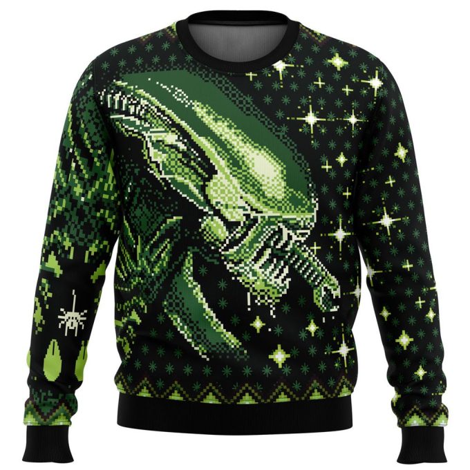 Get Festive with Xenomorph Alien Ugly Christmas Sweater – Unique Holiday Attire