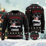Spread Holiday Cheer with Christ Christmas Ugly Sweater – Perfect for Xmas Celebrations!