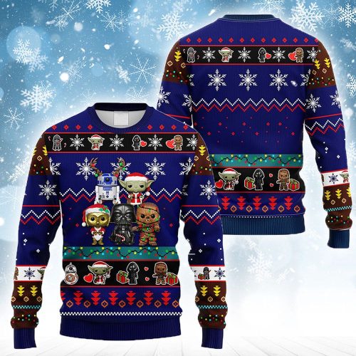 Get Festive with Xmas Star Wars Ugly Sweater Featuring Characters – Perfect for Christmas!