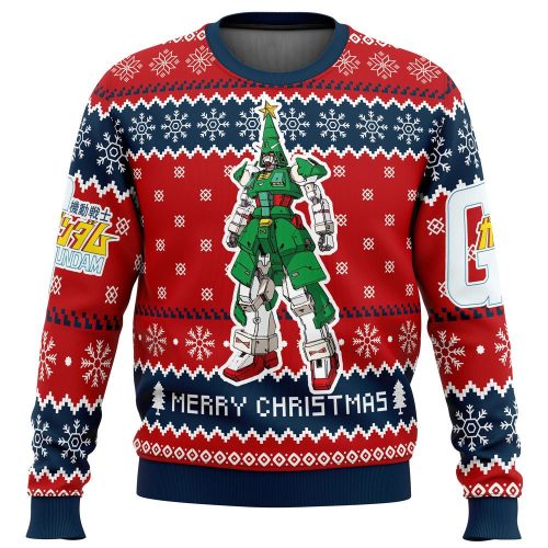 Get Festive with the Xmas Tree Gundam Ugly Christmas Sweater – Limited Edition!