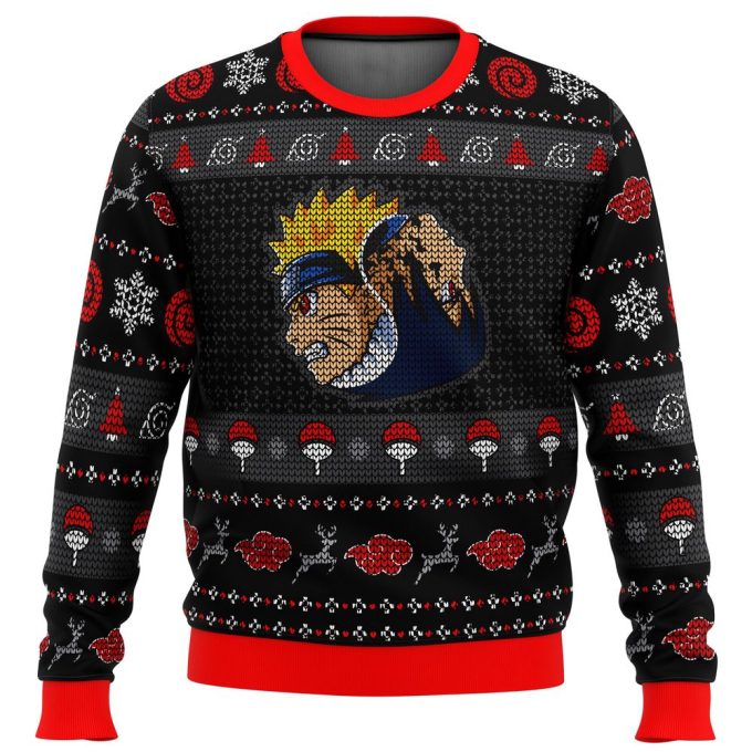 Yin Yang Naruto Sasuke Ugly Christmas Sweater: Festive Anime Apparel