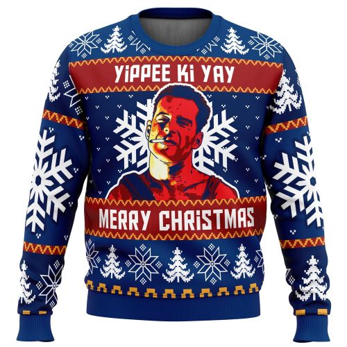 Yippee Ki Yay Die Hard Ugly Christmas Sweater - Festive & Fun Holiday Apparel