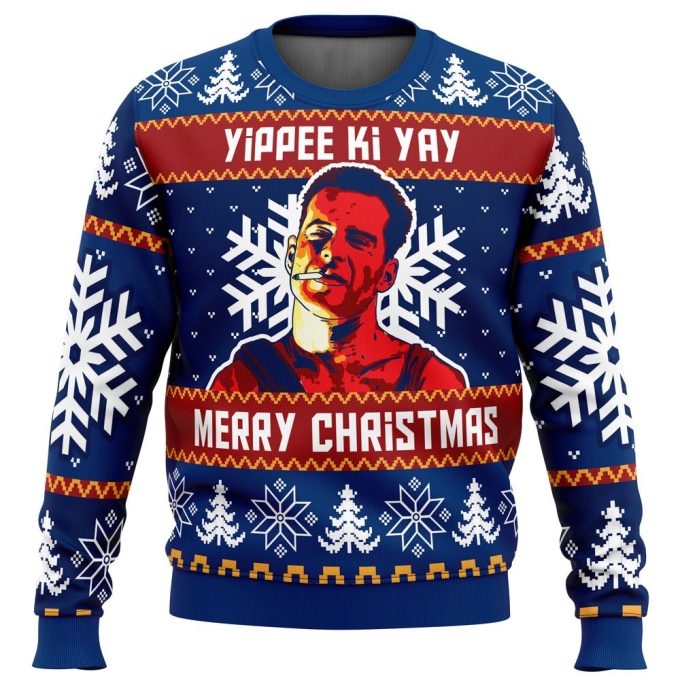 Yippee Ki Yay Die Hard Ugly Christmas Sweater – Festive & Fun Holiday Apparel
