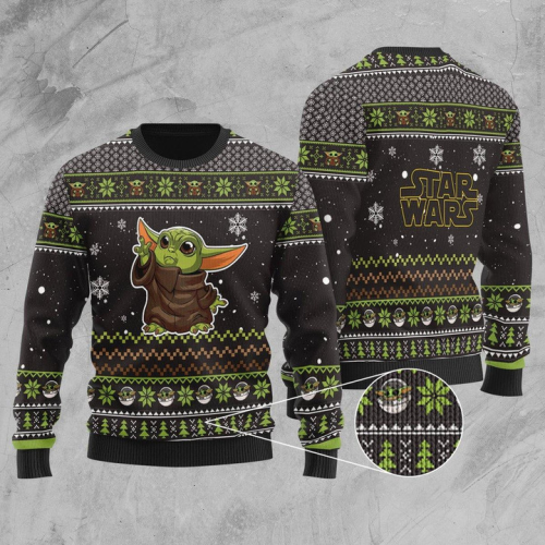 Get Festive with the Yoda Christmas Sweater – Perfect for Star Wars Fans!