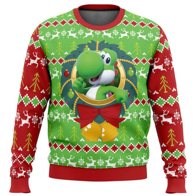 Get Festive with Yoshi Super Mario Ugly Christmas Sweater – Limited Edition Fun!