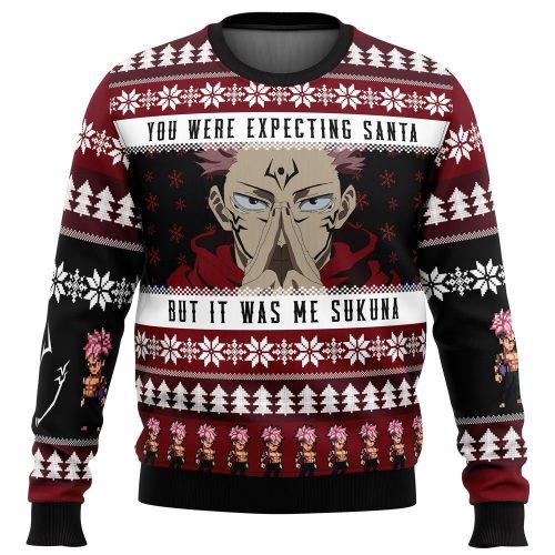 Get Festive with Santa Sukuna: Jujutsu Kaisen Ugly Christmas Sweater