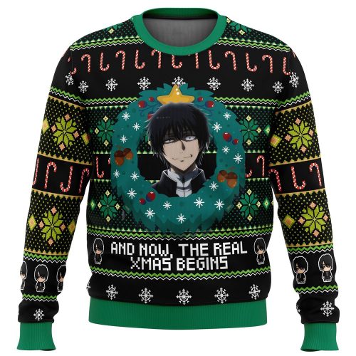 Get Festive with Yuuichi Katagiri Tomodachi Game Ugly Christmas Sweater – Limited Edition Fun!