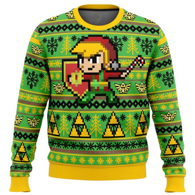 Get Festive with Zelda Holiday Link Ugly Christmas Sweater – Limited Edition Fun & Cozy Attire!