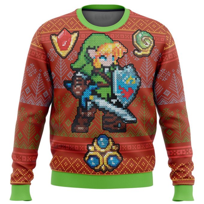 Get Festive with Zelda Link Gems Ugly Christmas Sweater – Limited Edition Holiday Apparel