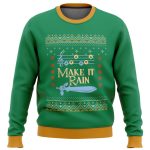 Get Festive with Zelda Make it Rain Ugly Christmas Sweater – Perfect for Gaming Fans!