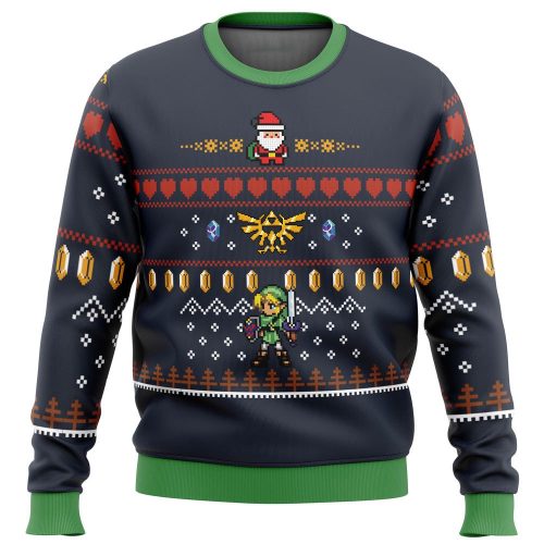 Get Festive with Zelda Santa Link Ugly Christmas Sweater – Limited Edition Holiday Apparel