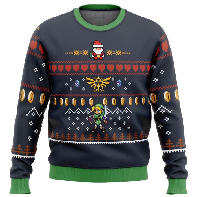 Get Festive with Zelda Santa Link Ugly Christmas Sweater – Limited Edition Holiday Apparel