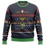 Get Festive with Zelda Santa Link Ugly Christmas Sweater – Limited Edition Fun for Gamers!