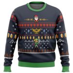 Get Festive with Zelda Santa Link Ugly Christmas Sweater – Perfect for Gaming Fans!