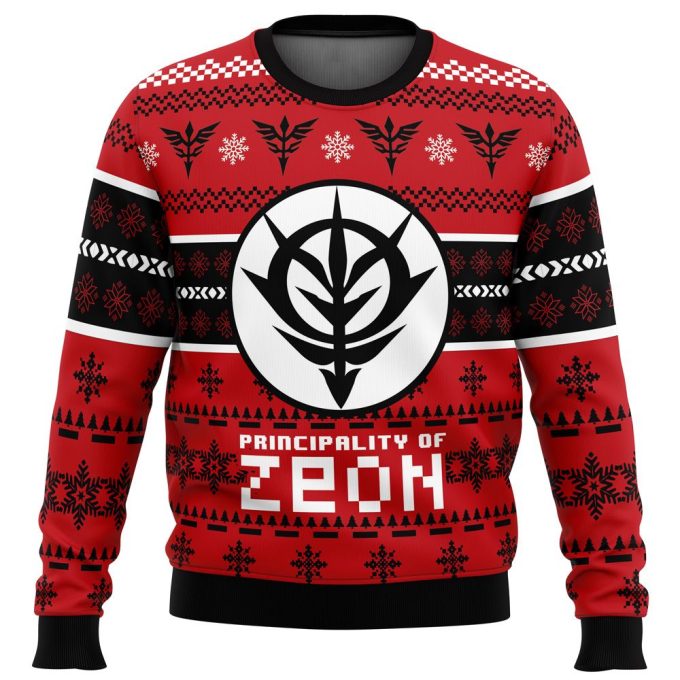 Get Festive with Zeon The Gundam Ugly Christmas Sweater – Perfect Holiday Attire!