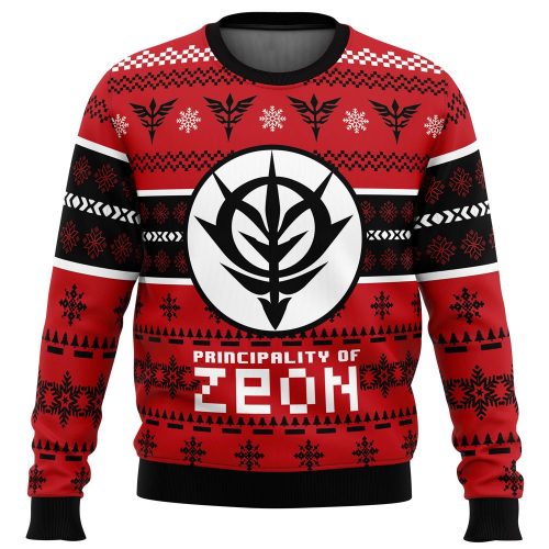 Get Festive with Zeon The Gundam Ugly Christmas Sweater - Perfect Holiday Attire!