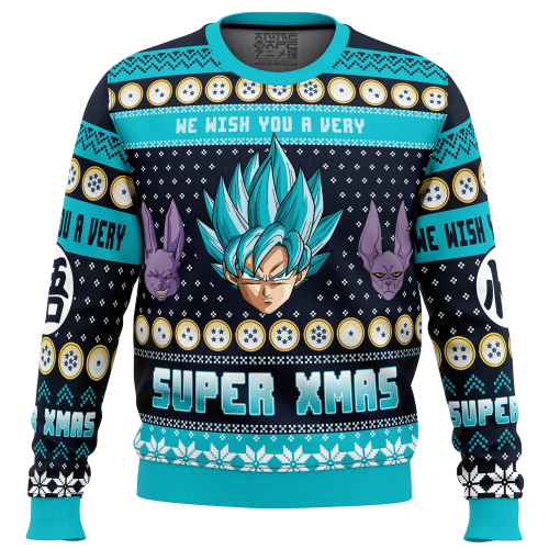 A Very Saiyan Christmas Dragon Ball Z Ugly Christmas Sweater