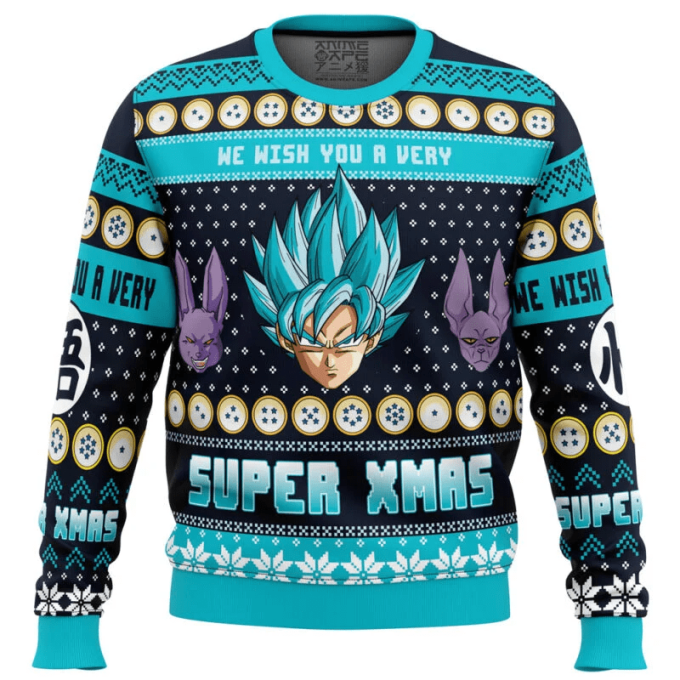 A Very Saiyan Christmas Dragon Ball Z Ugly Christmas Sweater