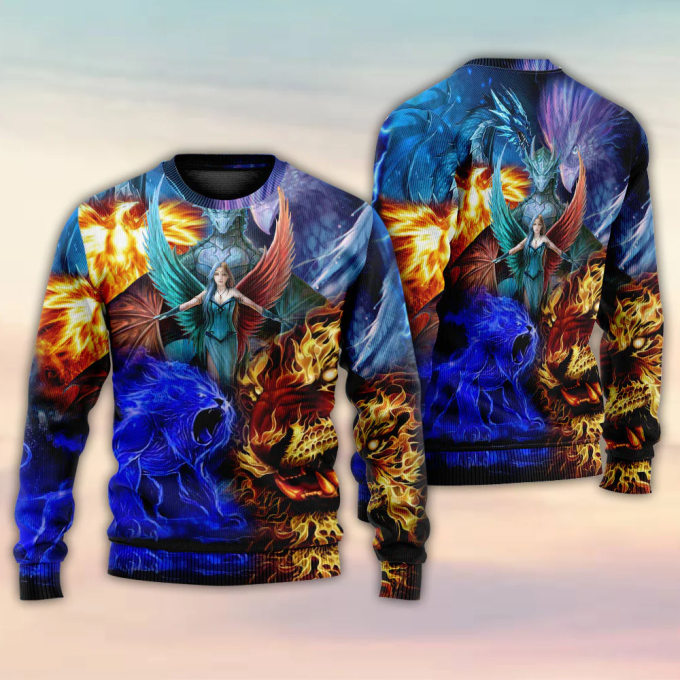 Dragon What Different In Here – Sweater – Ugly Christmas Sweaters 3D AOP Shirt