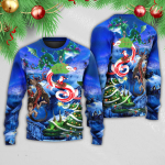 Christmas Santa Riding A Dragon – Sweater – Ugly Christmas Sweaters 3D AOP Shirt
