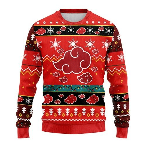 Shop Akatsuki Naruto Anime Ugly Sweater – Perfect Gift for Fans!