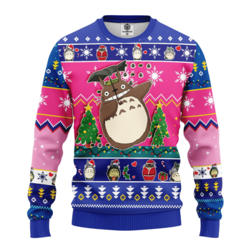 My Neighbor Totoro Anime 3 Ugly Sweater Gifts – Perfect Gift for Totoro Fans!
