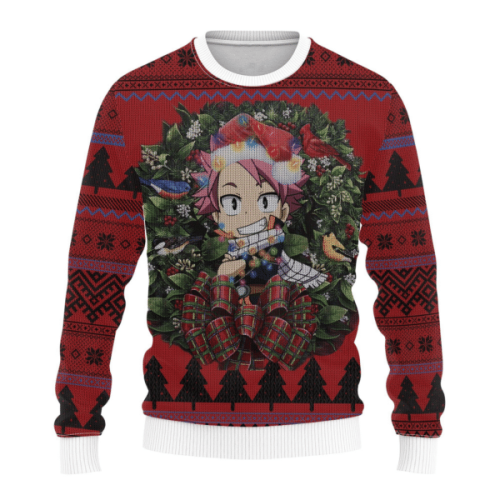Fairy Tail Anime Natsu Ugly Sweater – Perfect Gift for Fans