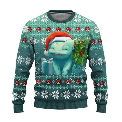 Pokemon Anime Bulbasaur 19 Ugly Sweater – Perfect Gift for Pokemon Fans