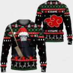 Get in the Holiday Spirit with Akatsuki Kisame Naruto Anime Ugly Sweater – Perfect Gift for Fans!