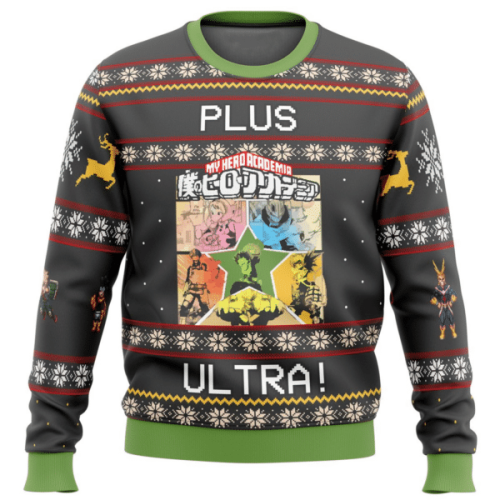 Shop My Hero Academia Anime Ugly Sweater Gifts – Boku No Plus Ultra 21! Perfect for Fans